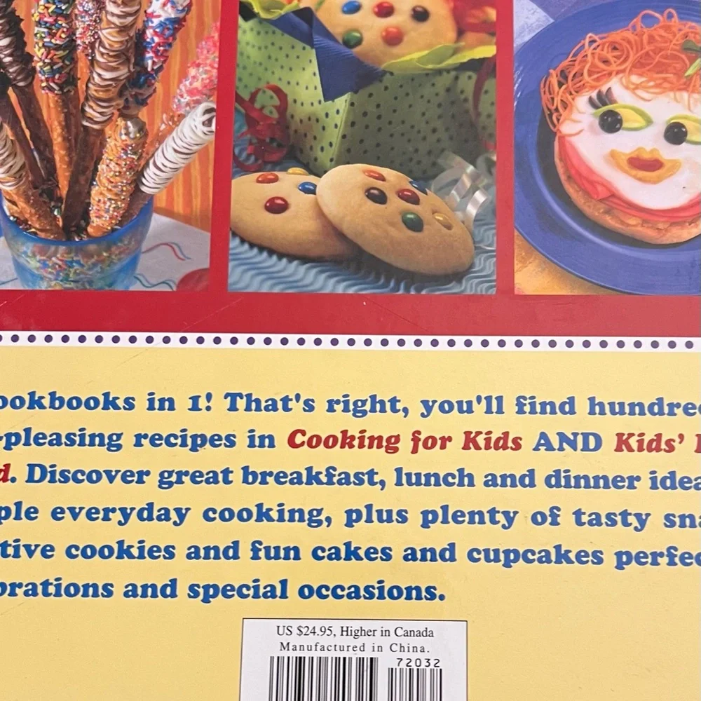 COOKING FOR KIDS &‎ KIDS PARTY FOOD 2 Books in 1 Hardcover Holidays Everyday